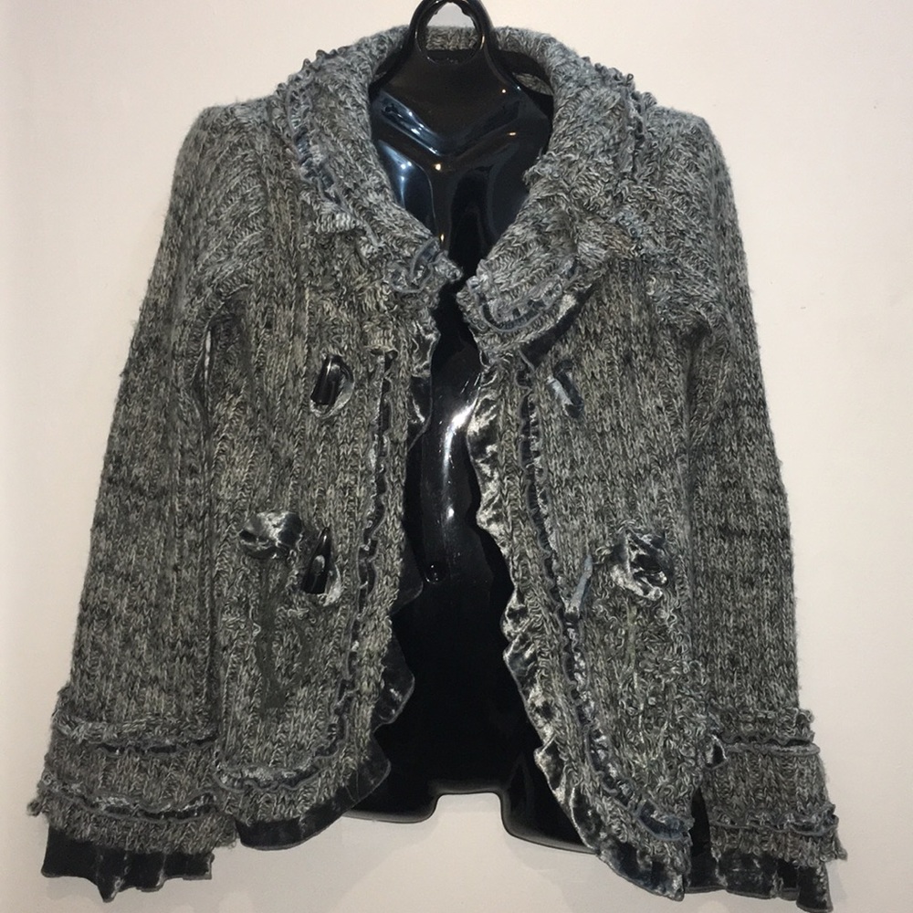 YY grey knit cardigan M